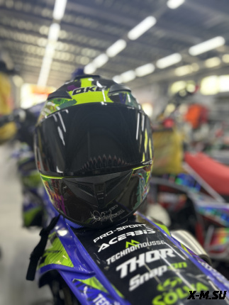 Шлем интеграл HETOSHI XD1-223 цв. Черный с мультипринтом  р. XL