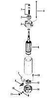 Стартер (BOSCH) 2-Х ТАКТНОГО ПЛМ MERCURY 75 Серийный номер от 0B240451 до 0C221999